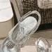 Jimmy Choo Shoes Metallic Leather Platform Sandals Sliver #B48808