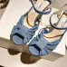 Jimmy Choo Shoes Nappa Leather Platform Sandals Blue #B48707