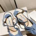 Jimmy Choo Shoes Nappa Leather Platform Sandals Blue #B48707