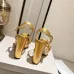 Jimmy Choo Shoes Nappa Leather Platform Sandals Golden #B48708