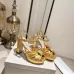 Jimmy Choo Shoes Nappa Leather Platform Sandals Golden #B48708