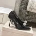 Jimmy Choo Shoes Orb Pump 50 Metallic Leather Pumps Black #B48813