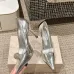 Jimmy Choo Shoes Orb Pump 50 Metallic Leather Pumps Sliver #B48811