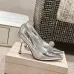 Jimmy Choo Shoes Orb Pump 50 Metallic Leather Pumps Sliver #B48811