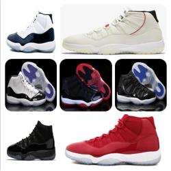 11s Platinum Tint Concord 45 Mens Basketball Shoes 11 Cap and Gown Blackout Stingray Gym Red Midnight Navy Bred Space Jams Sports Sneakers #9115663