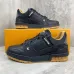 Louis Vuitton Black Leather Low Top Sneakers for Men and Women #B54283