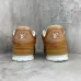 Louis Vuitton Brown Leather Low Top Couples Sneakers #B54282