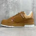 Louis Vuitton Brown Leather Low Top Couples Sneakers #B54282