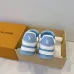 Louis Vuitton Light Blue White Couples Low Top Sneakers #B54287