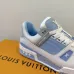 Louis Vuitton Light Blue White Couples Low Top Sneakers #B54287