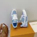 Louis Vuitton Light Blue White Couples Low Top Sneakers #B54287