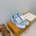 Louis Vuitton Light Blue White Couples Low Top Sneakers #B54287