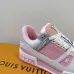 Louis Vuitton Pink and Gray Perforated Leather Sneakers #B54285