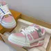 Louis Vuitton Pink and Gray Perforated Leather Sneakers #B54285