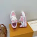 Louis Vuitton Pink and Gray Perforated Leather Sneakers #B54285