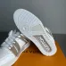 Louis Vuitton White Beige Strap Accent Sneakers #B54289