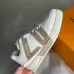 Louis Vuitton White Beige Strap Accent Sneakers #B54289