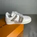 Louis Vuitton White Beige Strap Accent Sneakers #B54289