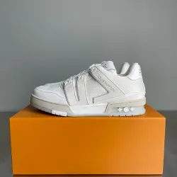 Brand L White Leather Strap Detail Sneakers #B54288