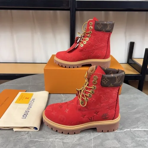 Louis Vuitton x Timberland boots for Louis Vuitton Unisex Shoes 3.5CM #B44131