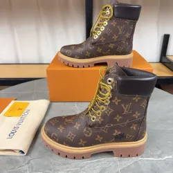 Louis Vuitton x Timberland boots for Louis Vuitton Unisex Shoes 3.5CM #B44135