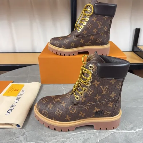 Louis Vuitton x Timberland boots for Louis Vuitton Unisex Shoes 3.5CM #B44135