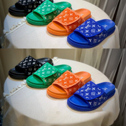 Louis Vuitton MONOGRAM Unisex Sandals Green/Blue/Orange/Black #999933479