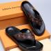 Men Louis Vuitton Slippers Casual Leather flip-flops Double leather high quality outsole wear resistant #99897391