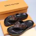 Men Louis Vuitton Slippers Casual Leather flip-flops Double leather high quality outsole wear resistant #99897391