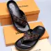 Men Louis Vuitton Slippers Casual Leather flip-flops Double leather high quality outsole wear resistant #99897391