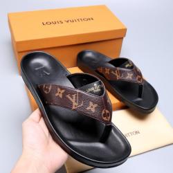 Men  Slippers Casual Leather flip-flops Double leather high quality outsole wear resistant #99897391