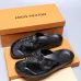 Men Louis Vuitton Slippers Casual Leather flip-flops Double leather high quality outsole wear resistant #99897392