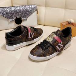  women latest casual shoes leather fabric LV original sheepskin #995473
