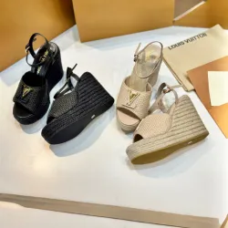 Louis Vuitton Shoes for Women's Louis Vuitton Mare Wedge Sandal #B53147