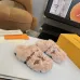 Louis Vuitton Cozy Fluffy Slippers with Leather Straps and Brand Embellishments #B54546