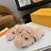 Louis Vuitton Cozy Fluffy Slippers with Leather Straps and Brand Embellishments #B54546