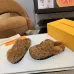 Louis Vuitton Cozy Fluffy Slippers with Leather Straps and Brand Embellishments #B54547