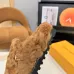 Louis Vuitton Cozy Fluffy Slippers with Leather Straps and Brand Embellishments #B54547