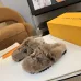 Louis Vuitton Cozy Fluffy Slippers with Leather Straps and Brand Embellishments #B54548