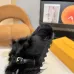 Louis Vuitton Cozy Fluffy Slippers with Leather Straps and Brand Embellishments #B54549