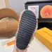 Louis Vuitton Cozy Fluffy Slippers with Leather Straps and Brand Embellishments #B54551