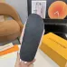 Louis Vuitton Cozy Fluffy Slippers with Leather Straps and Brand Embellishments #B54552