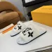 Louis Vuitton Cozy Fluffy Slippers with Leather Straps and Brand Embellishments #B54553