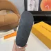 Louis Vuitton Cozy Fluffy Slippers with Leather Straps and Brand Embellishments #B54553