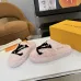 Louis Vuitton Cozy Fluffy Slippers with Leather Straps and Brand Embellishments #B54555