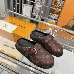  Shoes for Women's  Slippers LV Easy Monogram Grey/Brown #B54128