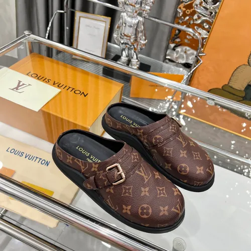 Louis Vuitton Shoes for Women's Louis Vuitton Slippers LV Easy Monogram Grey/Brown #B54128