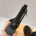 Louis Vuitton Shiny Black Ankle Boots with Lace-Up, Zipper and Decorative Straps #B54557