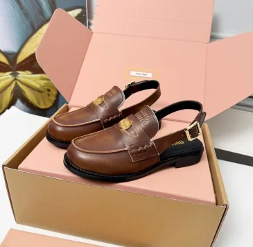 Miu Miu Women's Glossy Leather Chunky Heel Loafers #B66102