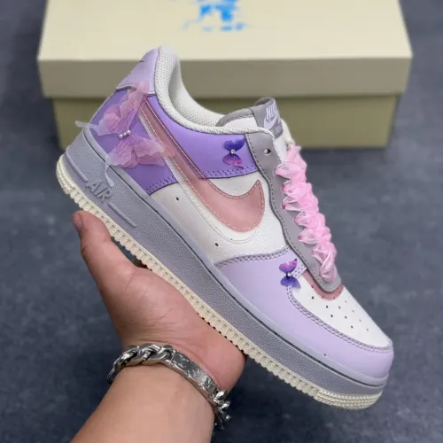 Nike Shoes for Nike Air Force 1 shoes Pink-Purple Butterfly Whisper #B62875